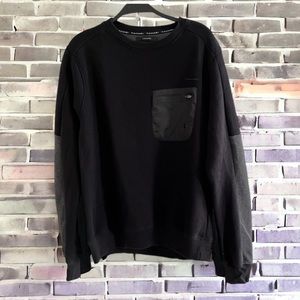 Tahari Sport Mens Black Charcoal Heather Pullover Sweater Size S